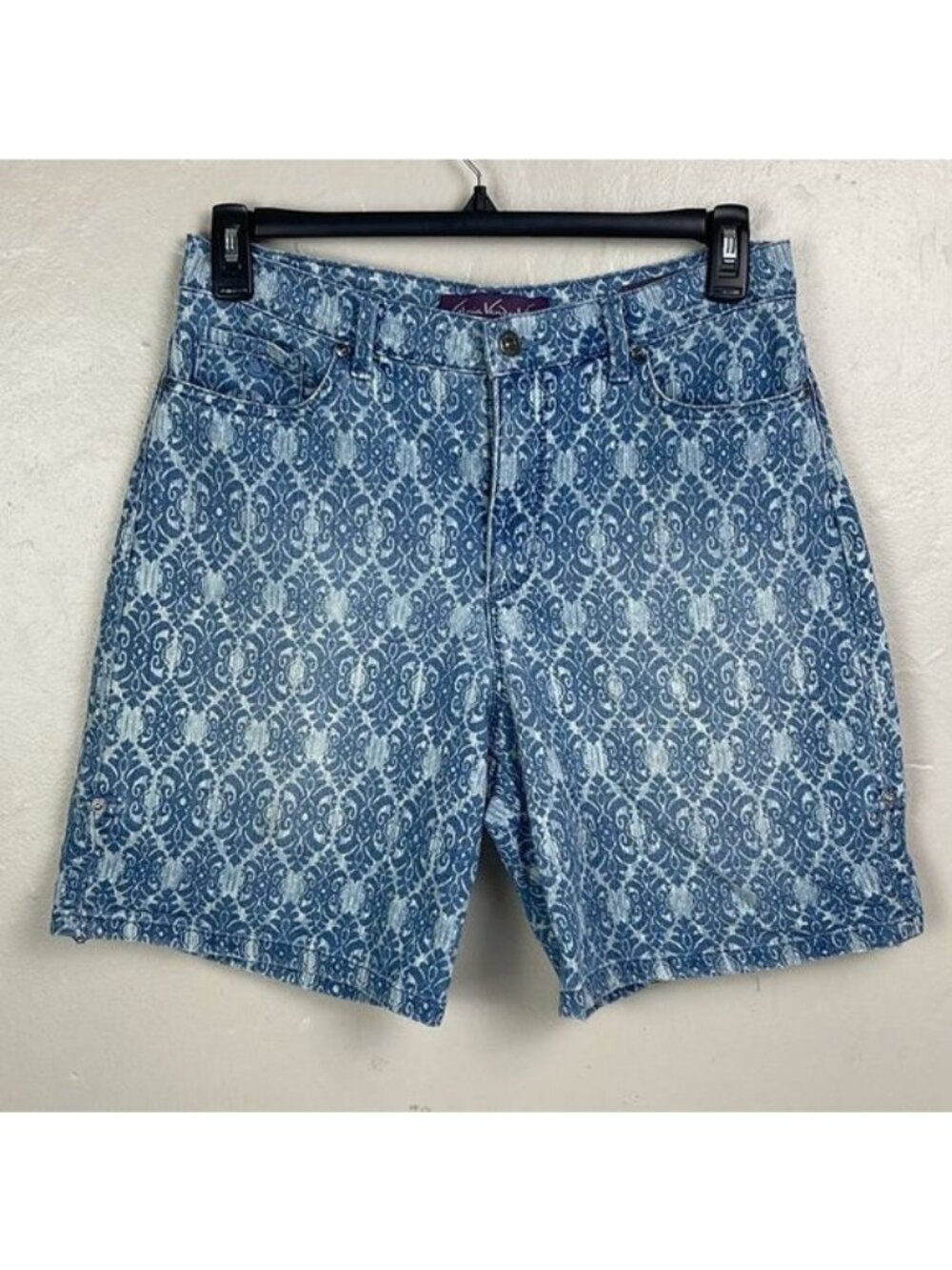 Gloria Vanderbilt Amanda Jean Shorts 30x7 Women's 10 stretch high rise boho